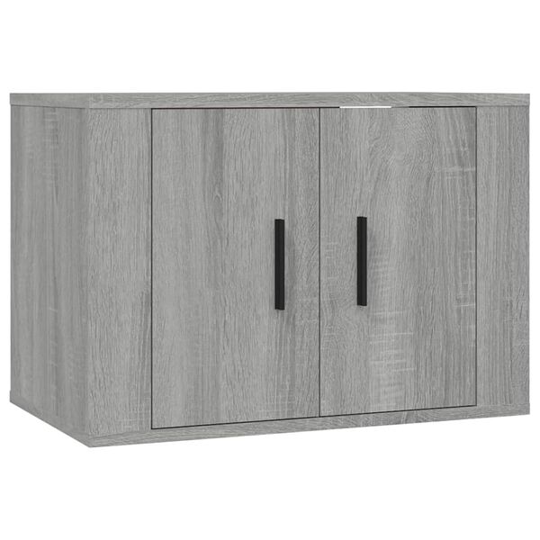 vidaXL Tv-wandmeubels 2 st 57x34,5x40 cm grijs sonoma eikenkleurig