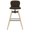 vidaXL Barstoelen draaibaar 2 st stof bruin