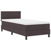vidaXL Boxspringbed met hoofdeinde Donkerbruin 90 x 200 cm Stof