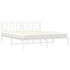 vidaXL Bedframe met hoofdbord metaal wit 183x213 cm