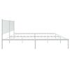 vidaXL Bedframe met hoofdbord metaal wit 183x213 cm