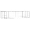 vidaXL Hondenkennel met dak 16,94 m&sup2; gegalvaniseerd staal