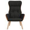 vidaXL Relaxstoel stof en PVC zwart
