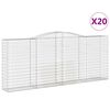 vidaXL Schanskorven 20 st gewelfd 400x50x160/180 cm ijzer