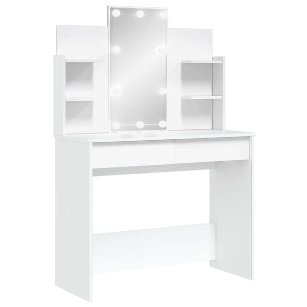 vidaXL Kaptafel met LED-verlichting 96x40x142 cm wit