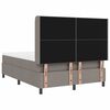 vidaXL LED Box Spring Bed met matras Taupe 140 x 190 cm Stof
