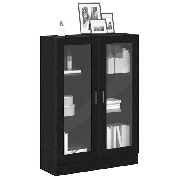 vidaXL Boekenkast 82,5x30,5x115 cm spaanplaat zwart eikenkleurig