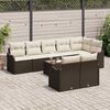 vidaXL Tuin Sofa Set Bruin poly rattan