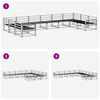 vidaXL Buiten bankenset 10 pcs Naturel Massief Acaciahout