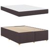 vidaXL Bedframe met matras Donkerbruin 140 x 200 cm Stof
