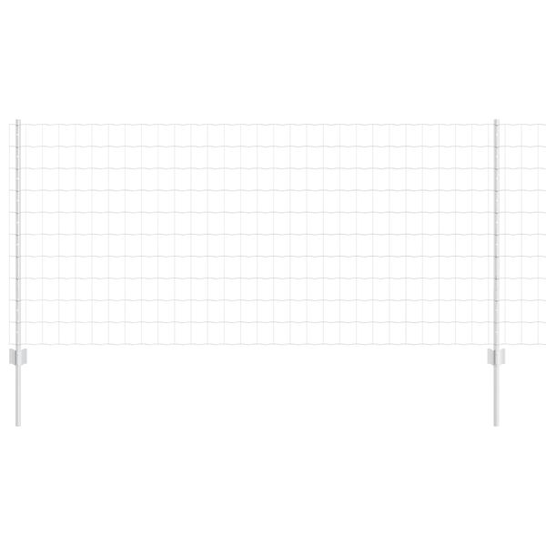 vidaXL Hek met Paal Zilver 1 x 25 m Staal