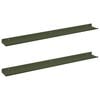 vidaXL Drijvende plank 2 pcs Olijf Groen 80 x 9 x 2,5 cm Staal