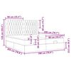 vidaXL Ottoman bed met matrassen en LED's 180x200cm stof taupe