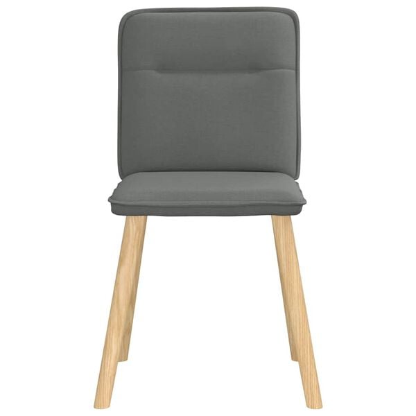 vidaXL Eetkamerstoelen 6 st stof donkergrijs