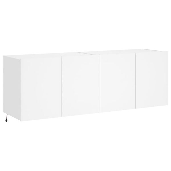 vidaXL Tv-wandmeubels met LED-verlichting 2 st 60x35x41 cm wit