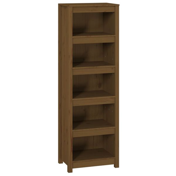 vidaXL Boekenkast 50x35x154 cm massief grenenhout honingbruin