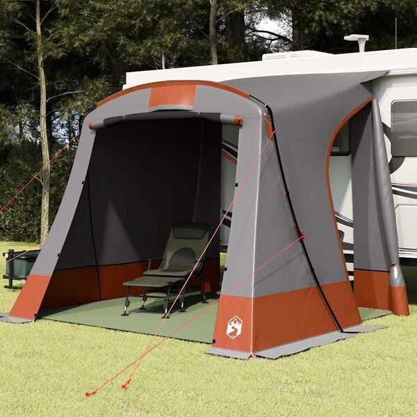 vidaXL Achterkleptent met dak Grijs en Oranje 285 x 255 x 245 cm taft