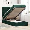 vidaXL Ottoman bed met matrassen en LED's 100x200cm fluweel