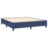 vidaXL Boxspring met matras en LED stof blauw 160x200 cm