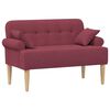 vidaXL Loungebank met knopencomfort Wijnrood 120 x 65 x 79 cm Stof