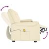vidaXL Massagestoel 4-zits verstelbaar met bekerhouder crèmekleurig