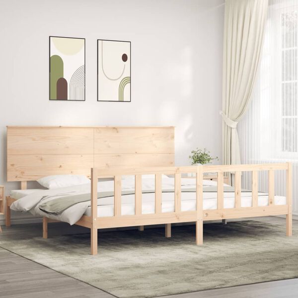 vidaXL Bedframe zonder matras massief grenenhout 200x200 cm