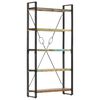 vidaXL Boekenkast met 5 schappen 90x30x180 cm massief gerecycled hout
