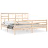 vidaXL Bedframe met hoofdbord massief hout