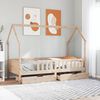 vidaXL Kinderbedframe met lades 80x200 cm massief grenenhout