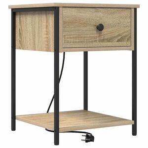 vidaXL Nachtkastje Sonoma Eiken 42 x 41 x 56 cm Bewerkt hout