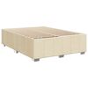 vidaXL Boxspring met matras stof cr&egrave;mekleurig 140x190 cm
