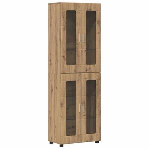 vidaXL Hoge kast FLORIN 60 x 35 x 182 cm Artisan Eiken Bewerkt hout
