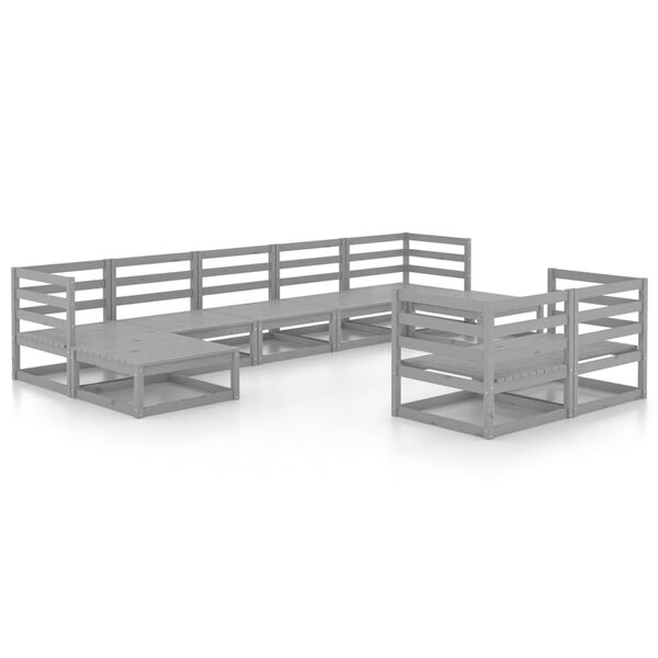 vidaXL 9-delige Loungeset massief grenenhout