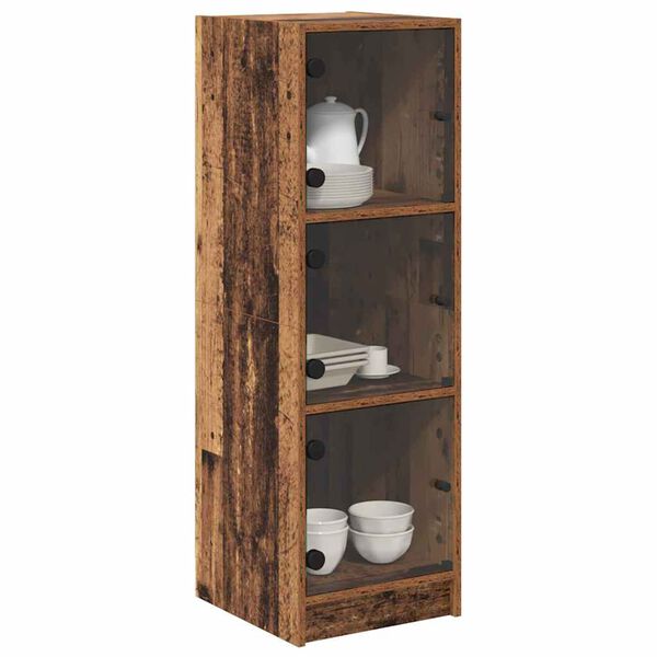 vidaXL Highboard Oud Hout 35 x 37 x 109 cm Bewerkt hout