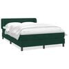 vidaXL Boxspring met matras fluweel donkergroen 160x220 cm