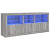vidaXL Dressoir met LED-verlichting 162x37x67 cm grijs sonoma