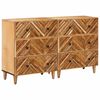 vidaXL Opslagkasten 2 st 60 x 33,5 x 75 cm Massief Mango Hout Bruin