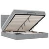 vidaXL Ottoman bed met matras en LED's 180x200cm stof lichtgrijs