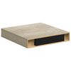 vidaXL Wandschappen zwevend 2 st 23x23,5x3,8 cm MDF eikenkleurig