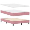 vidaXL LED Box Spring Bed met matras met LED Roze 120 x 200 cm Fluweel