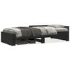 vidaXL Bedframe bewerkt hout zwart 75x190 cm