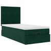 vidaXL Ottoman bed met matrassen en LED's 90x190cm fluweel donkergroen