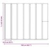Douche en badscherm 140 x 168 cm 7 panelen met handdoekrek