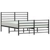 vidaXL Bedframe met hoofd- en voeteneinde metaal zwart 120x200 cm