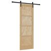 vidaXL Schuifdeur Naturel 73,5 x 211 cm Massief grenenhout