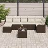 vidaXL Tuin Sofa Set Bruin poly rattan