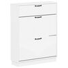 vidaXL Schoenenkast HOORN 78 x 24 x 100 cm Bewerkt hout Wit