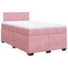 vidaXL Boxspring met matras fluweel roze 120x200 cm