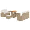 vidaXL Tuin Sofa Set 8 st 7-Aantal zitplaatsen Beige en Cr&egrave;me
