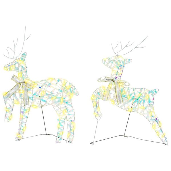 vidaXL LED Rendieren met 40 LED 7 pcs Multikleur PET